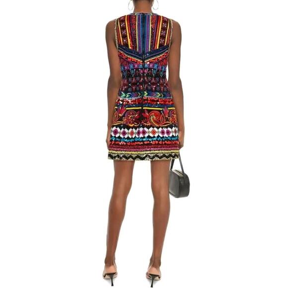 NWT $1,395 Alice + Olivia Patty Flared Embroidered Bead Sequin Lantern D… - Picture 8 of 15